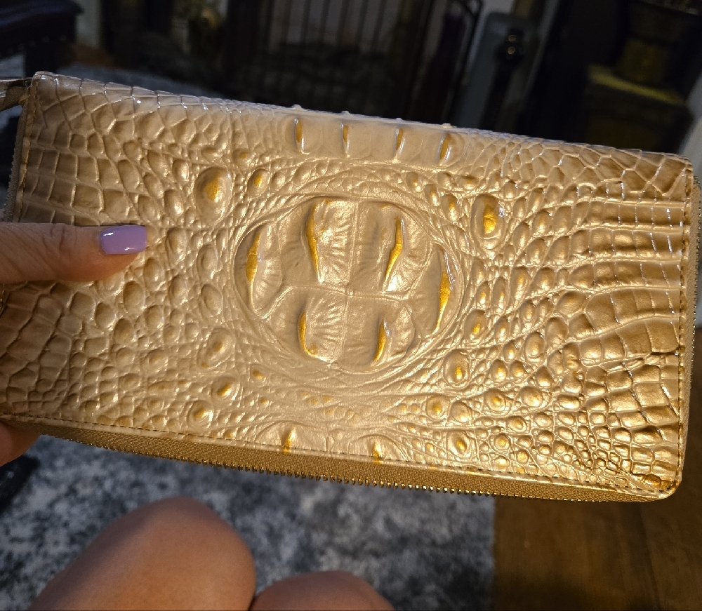 Brahmin Gold Crocodile-Embossed Clutch - Picture 7 of 7